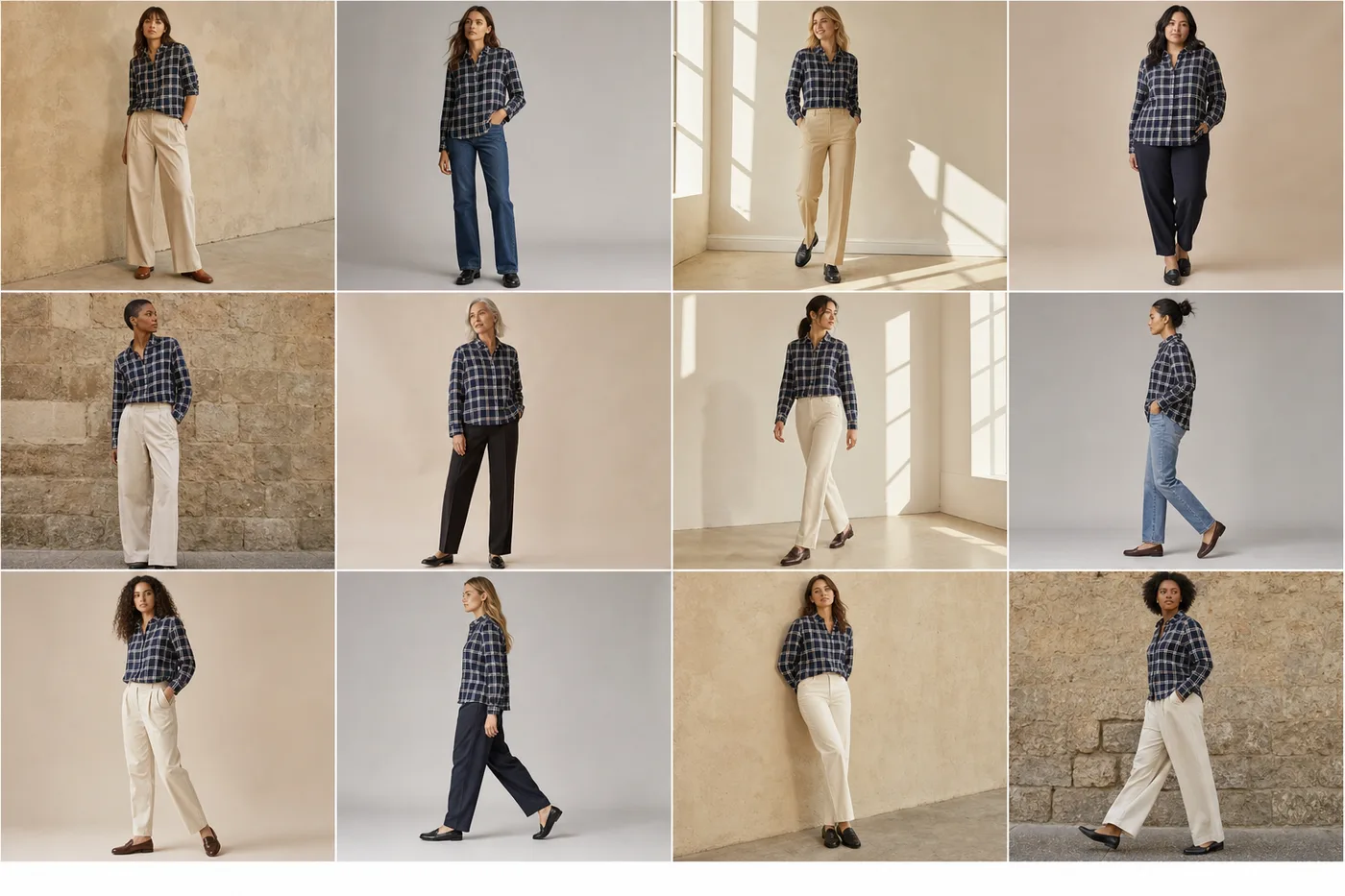 One garment, a full set of apparel imagery